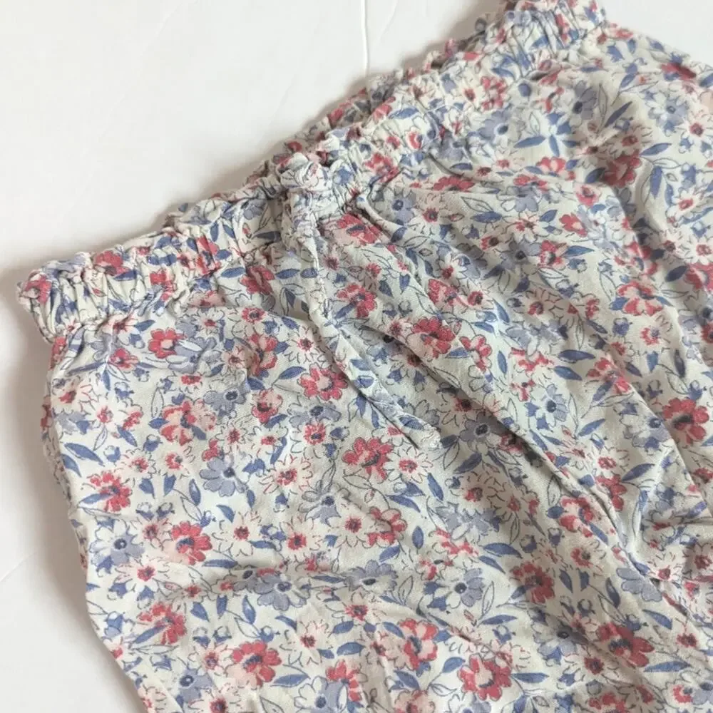 Ralph Lauren Baby Girls 6m Lightweight Blue Floral Pants Cottagecore Girly